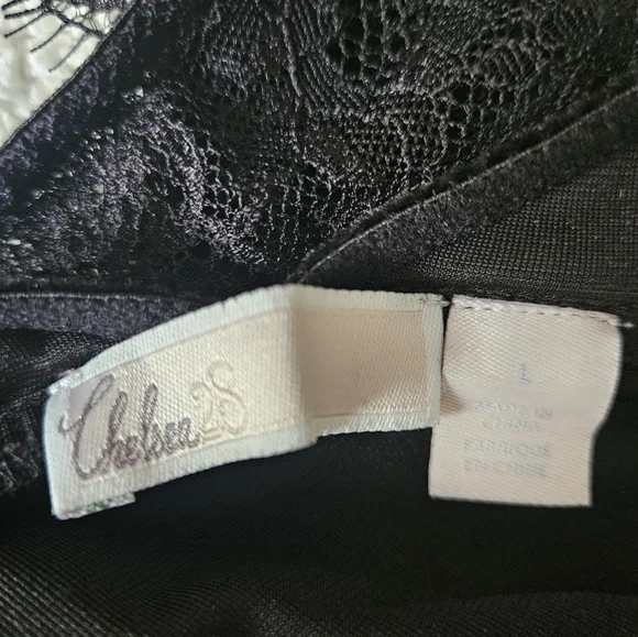 CHELSEA28 NORDSTROM Velvet & Lace Halter Bodysuit | SZ L - Picture 11 of 12